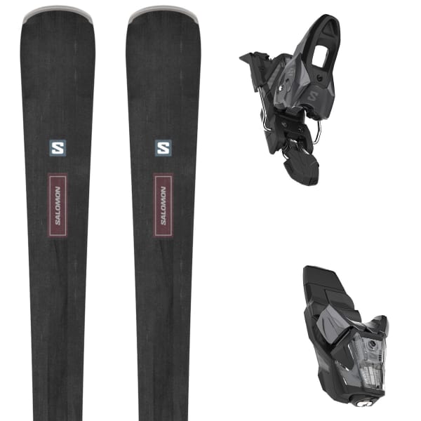 SALOMON-S/MAX N°10 + M11 GW F80 BLACK/PURPLE - Alpine ski set