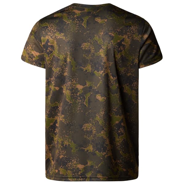 THE NORTH FACE M REAXION AMP CREW PRINT FOREST OLIVE MOSS CAMO Trail running T shirt
