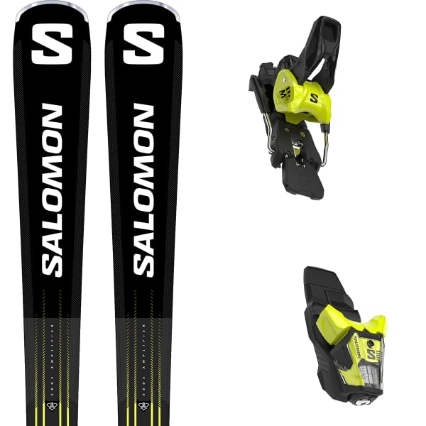SALOMON-E S/MAX 10 + M12 GW F80 BL BLACK/YELLOW - Alpine ski set SALOMON-E S/MAX 10 + M12 GW F80 BL BLACK/YELLOW - Alpine ski set