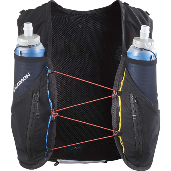 SALOMON ADV SKIN 12 RACE FLAG BLACK/WHITE - Mochila trail