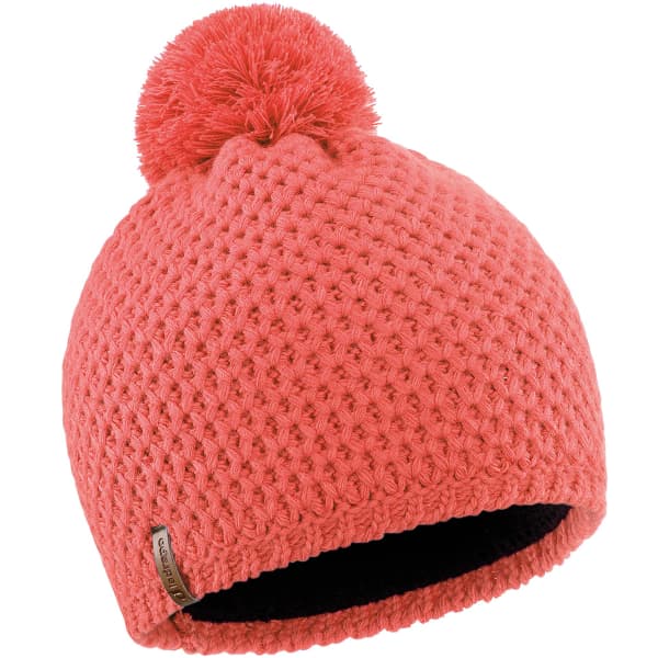 Bonnet Polaire Ski Fille Bonnet Fille Avec Pompon Et Doublure - Main Image