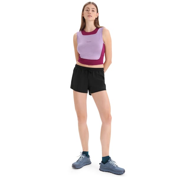 ICEBREAKER-MERINO W ZONEKNIT CROPPED BRA-TANK PURPLE GAZE/GO BERRY/CB -  Hiking vest top