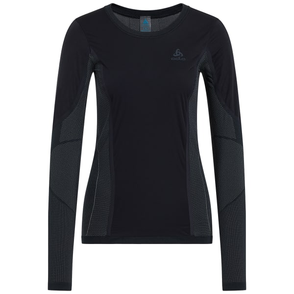 ODLO-ZEROWEIGHT PK WINDPROOF WARM BL TOP CREW NECK L/S W BLACK