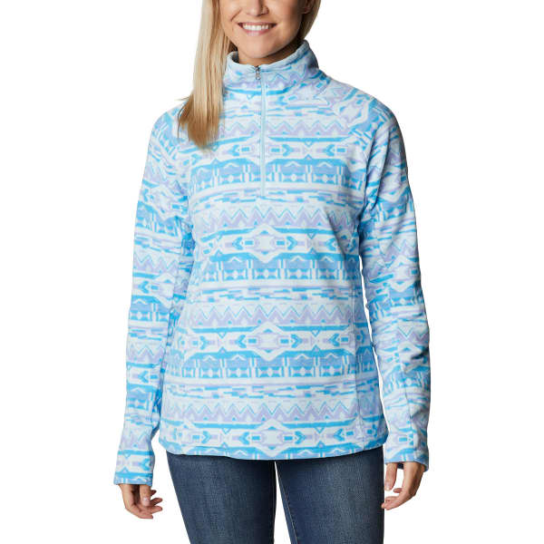 COLUMBIA GLACIAL IV PRINT 1 2 ZIP SERENITY 80S ST Fleece sweatshirt