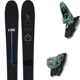 Pack ski alpin LINE LINE OUTLINE + MARKER SQUIRE 11 GREEN/BLACK - Ekosport