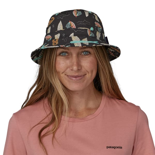 PATAGONIA WAVEFARER BUCKET HAT FLY 50 INK BLACK Hiking hat