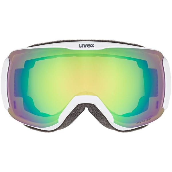 UVEX-DOWNHILL 2100 CV WHITE MATT SL/GREEN-GREEN - Maschera da sci