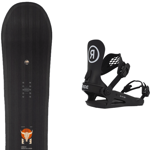 2-Piece Snowboard Set In Good Condition Board Arbor Binding Drake