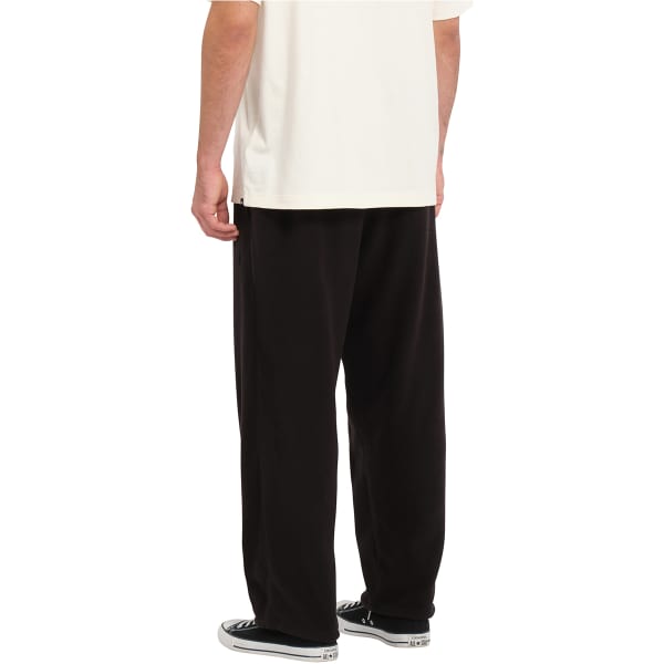 Bowered Light Elastic Waist Fleece Pants - Black