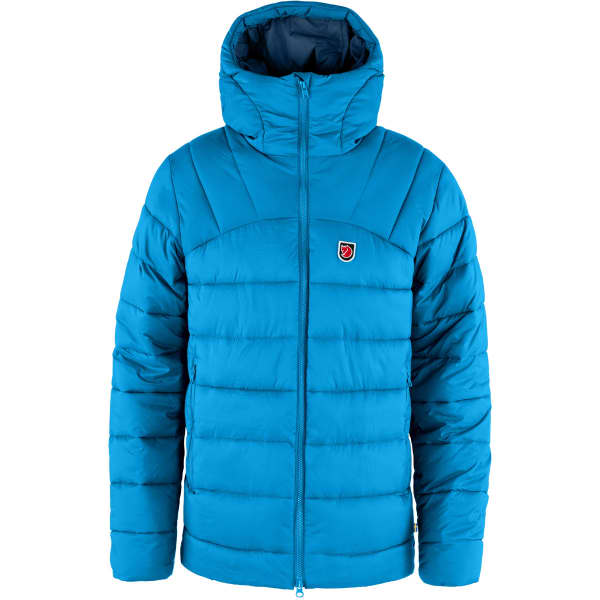 FJALLRAVEN EXPEDITION PACK DOWN HOODIE M FLAME ORANGE UN BLUE 25
