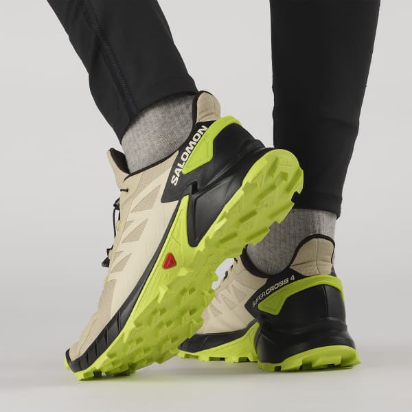SALOMON-SUPERCROSS SAFARI/BLACK/LIME Trail running shoes
