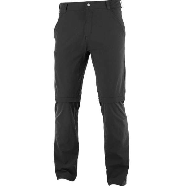 SALOMON WAYFARER ZIP OFF PANTS M BLACK Hiking trousers