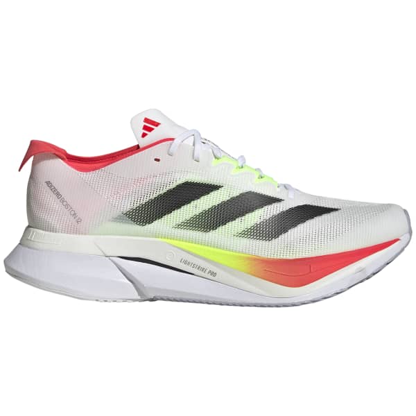 ADIDAS Adizero Boston 12 M - Blanc / Rouge / Noir - taille 44 2/3 2025