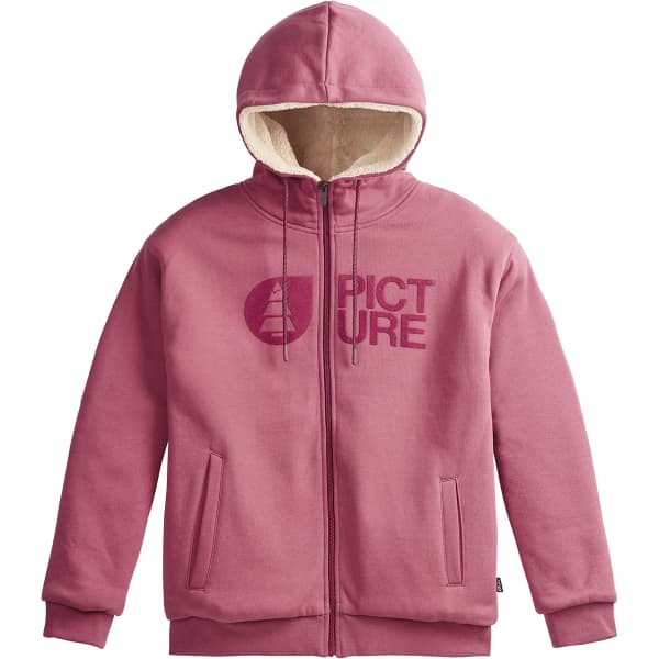 PICTURE-BASEMENT PLUSH ZIP HOODIE W MAROON - Sweatshirt