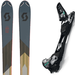 Pack ski SCOTT SCOTT PURE FREE 90TI + MARKER F10 TOUR BLACK/WHITE - Ekosport