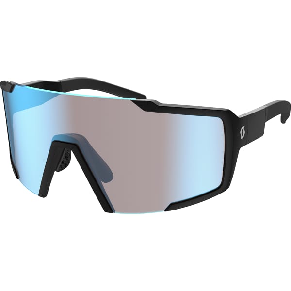 SCOTT SHIELD BLACK MATT BLUE CHROME ENHANCER Lunette velo
