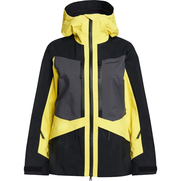 PEAK PERFORMANCE-W GRAVITY JKT CITRINE BLACK MOTION - Ski jacket