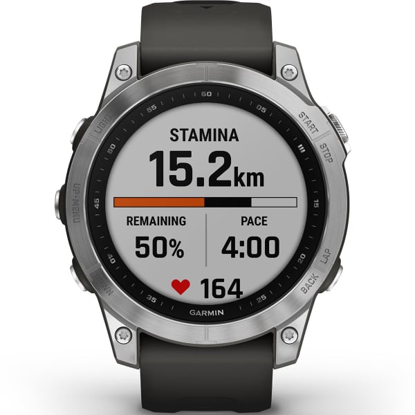 Montre cardio gps running GARMIN fenix 7 STANDARD - Silver avec bracelet