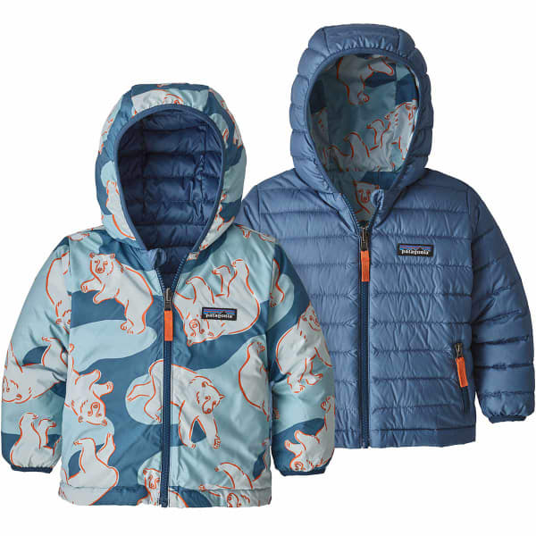 Patagonia Baby Reversible Down Sweater Hoody Polar Bears Play Woolly Blue 2020 30 At Ekosport