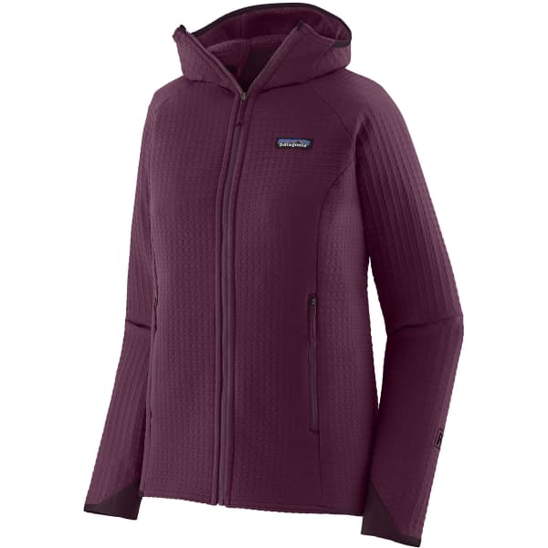 PATAGONIA W S R2 TECHFACE HOODY NIGHT PLUM Hiking fleece jacket