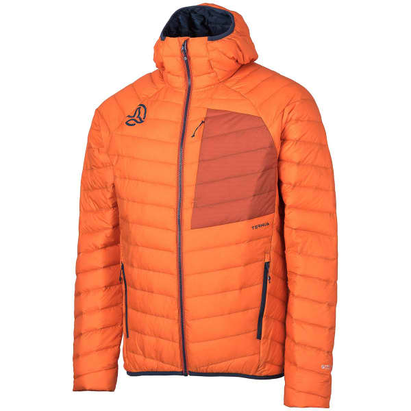 TERNUA-VILMAN HOOD DOWN JKT M NECTARINE - Ski touring ski down jacket