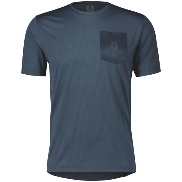 SCOTT TEE M S GRAVEL 20 SS METAL BLUE DARK BLUE Maillot VTT