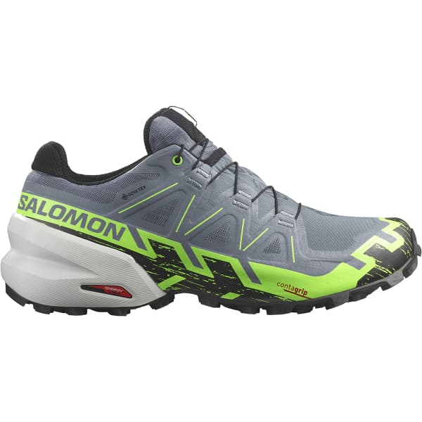 SALOMON-SPEEDCROSS 6 GTX FLINT STONE/GREEN GECKO/BLACK - Trail running shoes