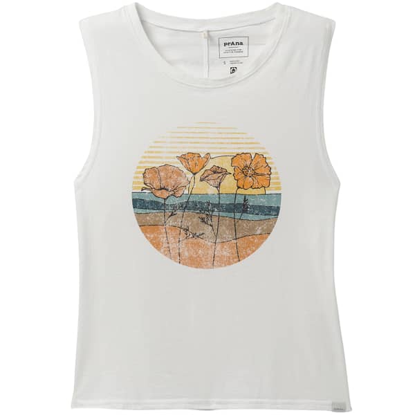 Prana Organic Graphic Sleeveless T-Shirt - Light Cove Cactus - Women's -  Rock+Run