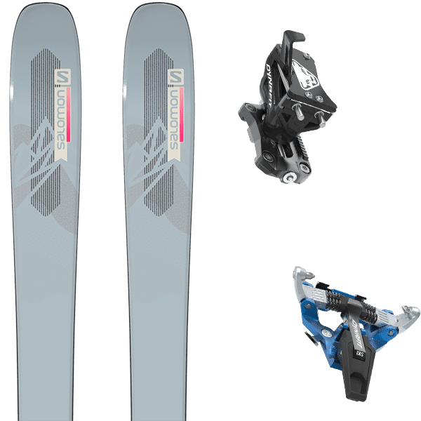 SALOMON QST LUMEN 99 LIGHT GREY PINK 22 Ski bindings
