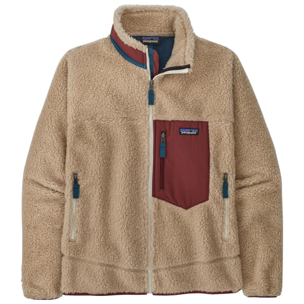 PATAGONIA-M'S CLASSIC RETRO-X JKT DARK NATURAL W/SEQUOIA RED 