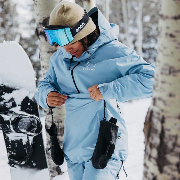BURTON W AK GORE KM 2L JK DUSTY BLUE - Snowboard jacket