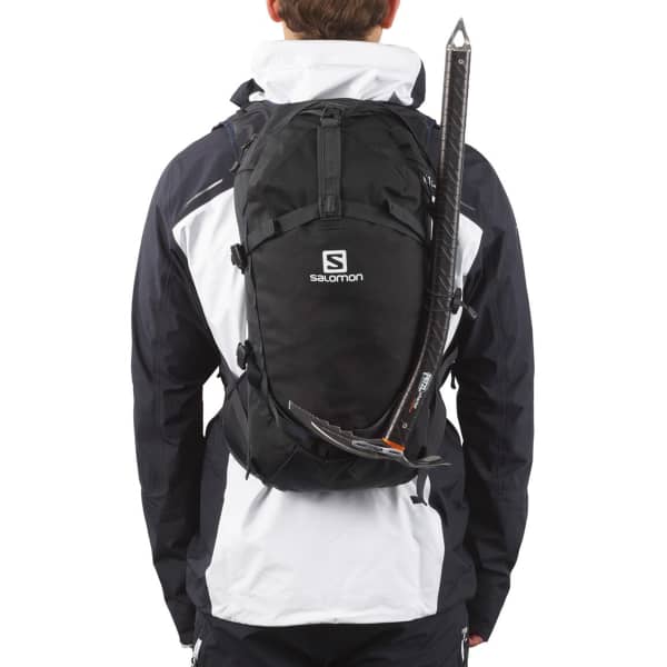 SALOMON MTN 15 BLACK WHITE - Ski touring backpack
