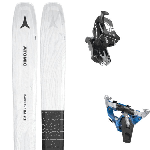 ATOMIC BACKLAND 109 WHITE/BLACK 25 + Ski bindings