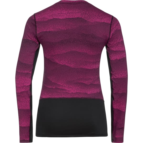 ODLO-BL TOP CREW NECK L/S WHISTLER ECO W FESTIVAL FUCHSIA - BLACK