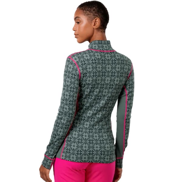 T-shirt Kari Traa Tuva - Demi-zip Manches Longues - Blanc/Rose - Taille XL Femme - Neuf Avec étiquettes