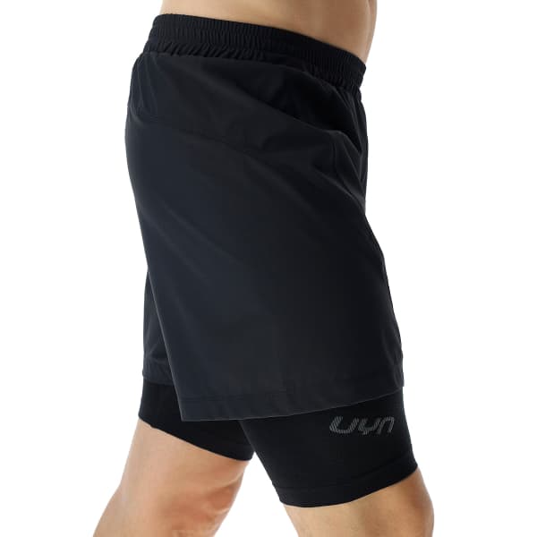 UYN MAN RUNNING EXCELERATION OW PERFORMANCE 2IN1 SHORT BLACK CLOUD 24
