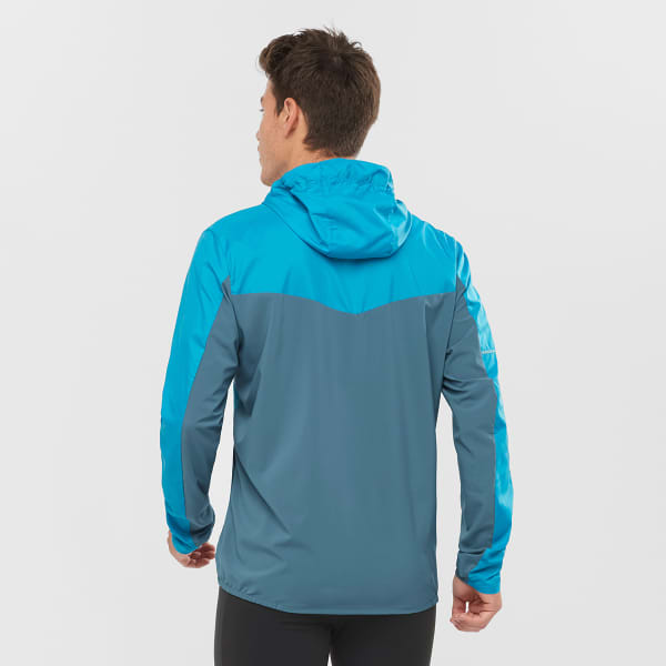 SALOMON AGILE FZ HOODIE M L BARR REEF MALLARD B Trail running jacket