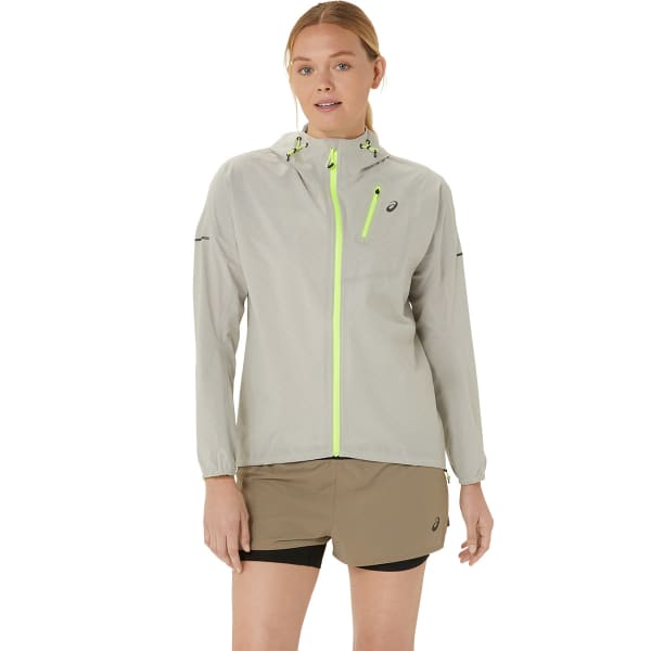 ASICS FUJITRAIL WATERPROOF JACKET W OATMEAL 25