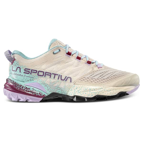 Zapatilla trail mujer la sportiva akasha gris azul