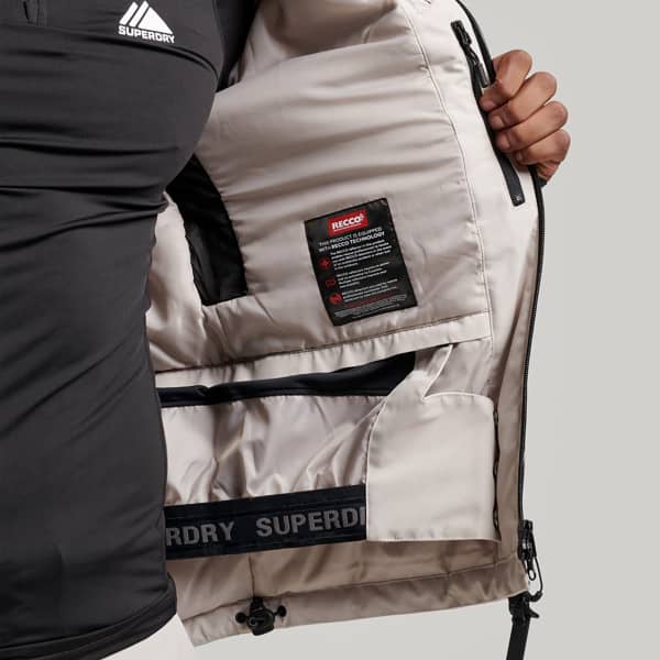 Silver superdry coat best sale