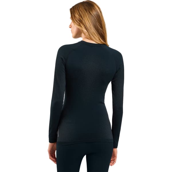 Magliera Intima Donna A Maniche Lunghe Odlo BL Top Crew Neck Whistler Eco, In Poliestere Riciclato