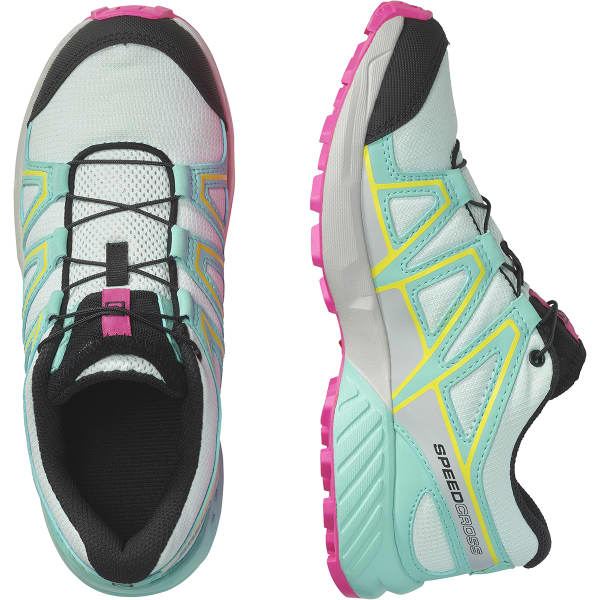 SALOMON SPEEDCROSS J BLEACHED AQUA BLUE RADIANCE LUNAR ROCK