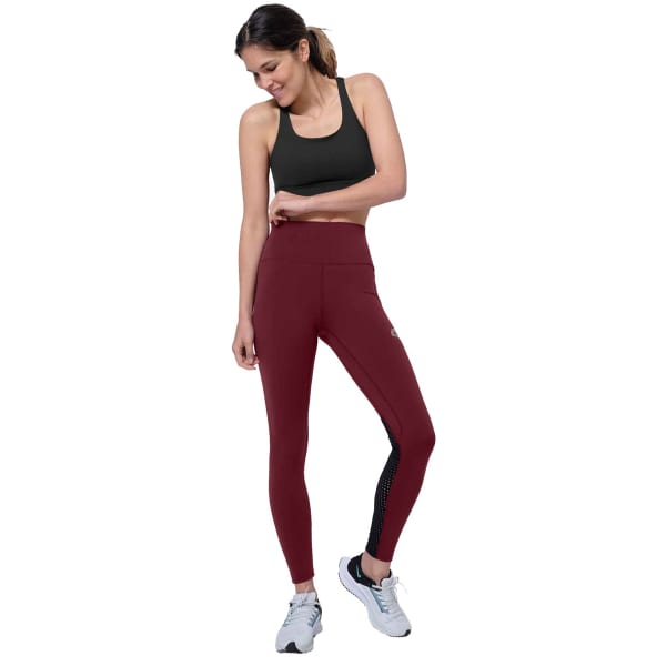 Burgundy running tights sales
