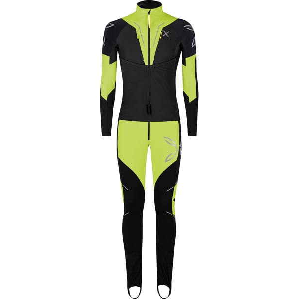 MONTURA-SLICK OVERALL GREEN LIME/BLACK Tuta da sci alpinismo