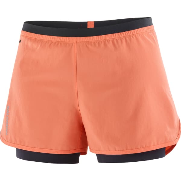 Orange running shorts womens discount