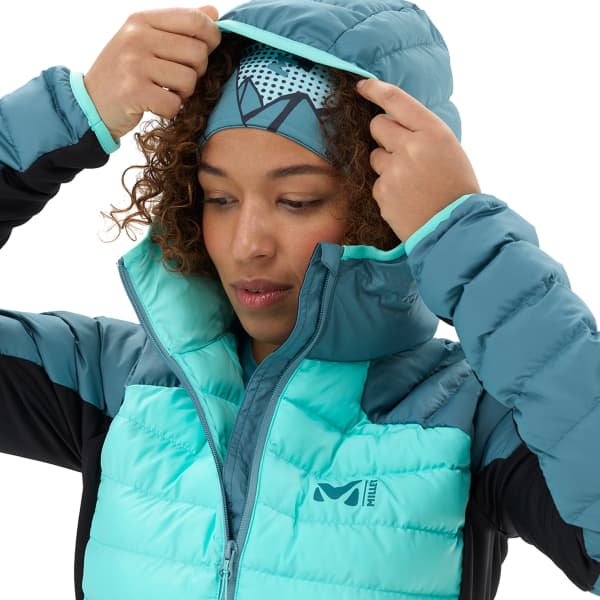 MILLET FITZ ROY WARM HOODIE W ARUBA HYDRO Hiking down jacket