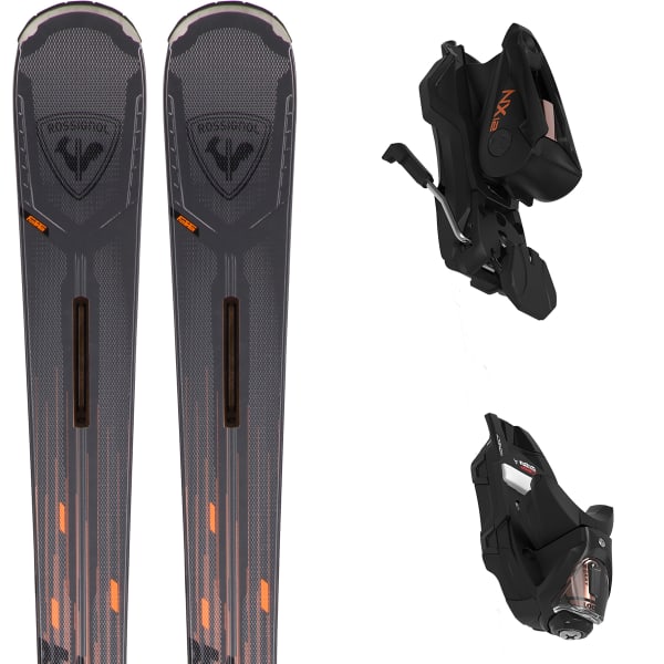 ROSSIGNOL-REACT 10 TI + NX 12 GW B80 DARK GREY - Alpine ski set ROSSIGNOL-REACT 10 TI + NX 12 GW B80 DARK GREY - Alpine ski set