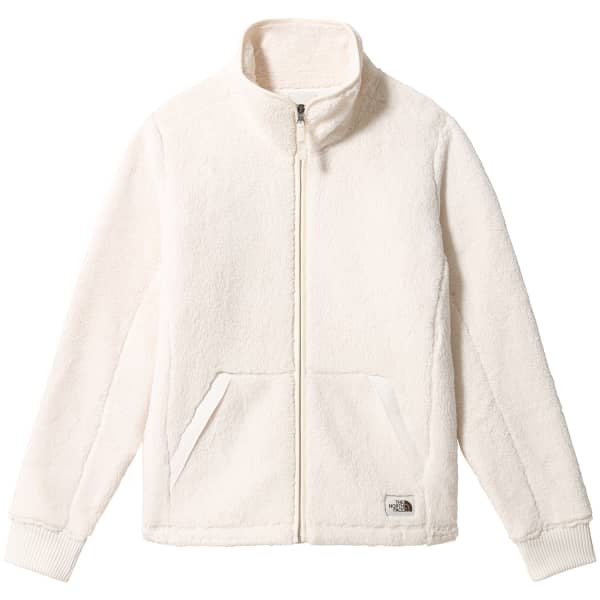 North face women's white fleece jacket hot sale