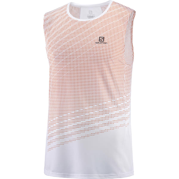 SALOMON T SHIRT SENSE AERO TRAIL TANK M WHITE FI Debardeur trail