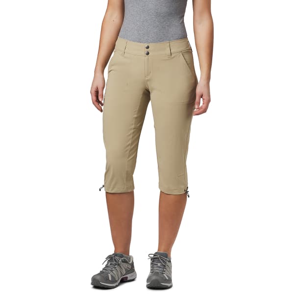 Khaki capri shorts sales